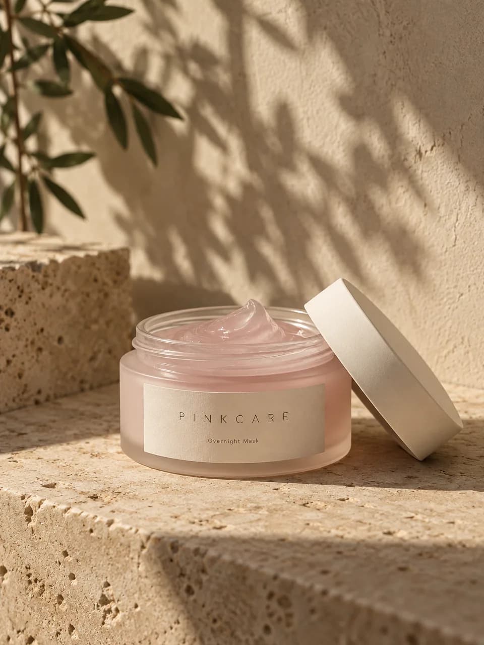 Overnight Mask jar with lid set aside